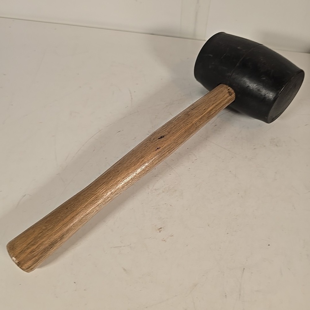 16 Ounce Rubber Mallet with Wood Handle